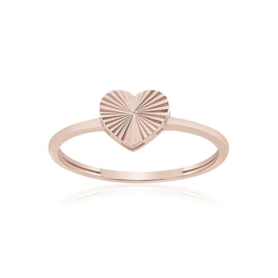 10KT Gold Heart Ring 001 Ring Bijoux Signé Luxo 5 ROSE GOLD 