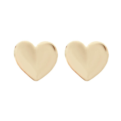 10KT Gold Heart Studs