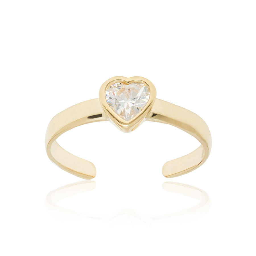 10KT Gold Heart Toe Ring 003 Toe Ring Bijoux Signé Luxo 