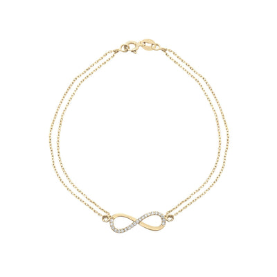 10KT Gold Infinity Cubic Bracelet