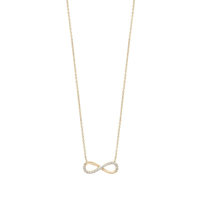 10KT Gold Infinity Cubic Necklace