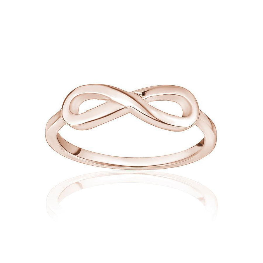 10KT Gold Infinity Ring 002 Ring Bijoux Signé Luxo 5 ROSE GOLD 