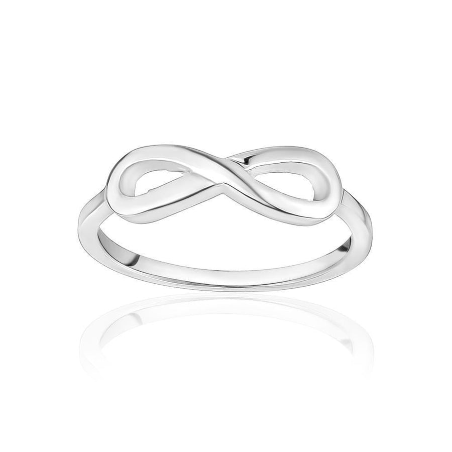 10KT Gold Infinity Ring 002 Ring Bijoux Signé Luxo 5 WHITE GOLD 