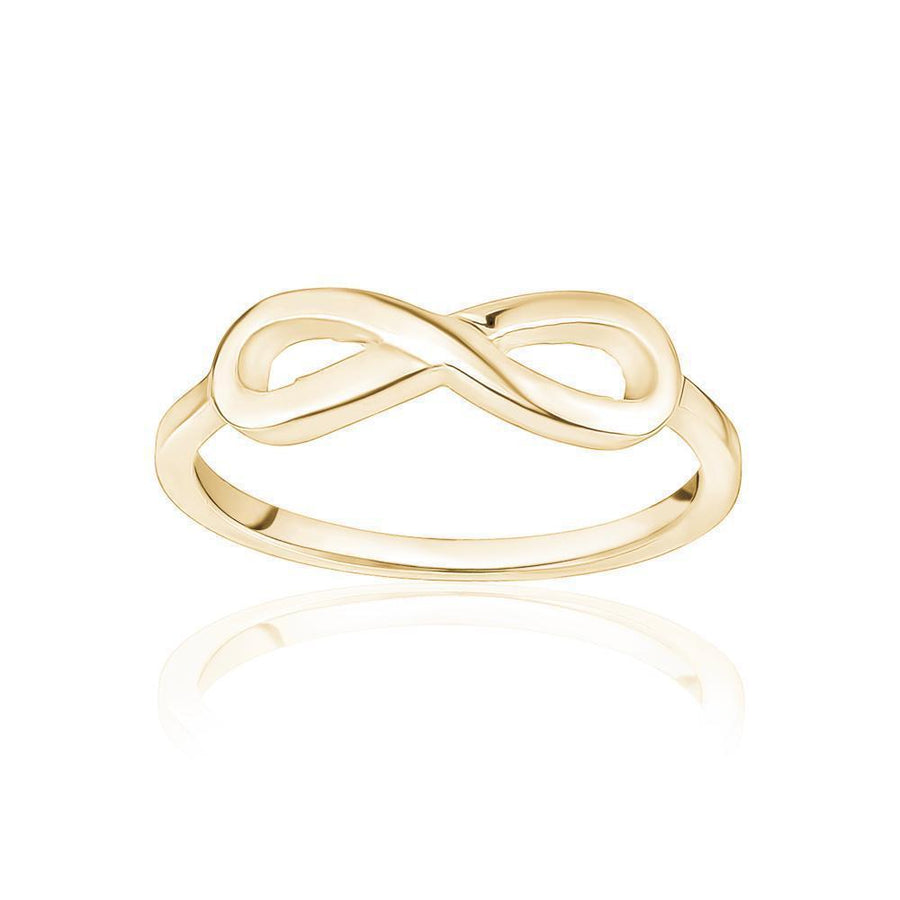 10KT Gold Infinity Ring 002 Ring Bijoux Signé Luxo 5 YELLOW GOLD 