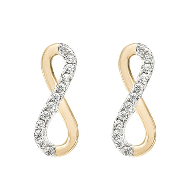 10KT Gold Infinity Studs