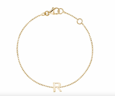 10KT Gold Initial Bracelet