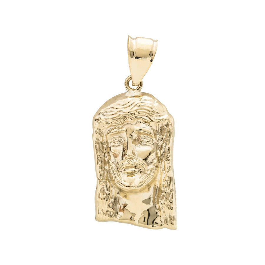 10KT Gold Jesus Head Pendant 020 Pendant Bijoux Signé Luxo 