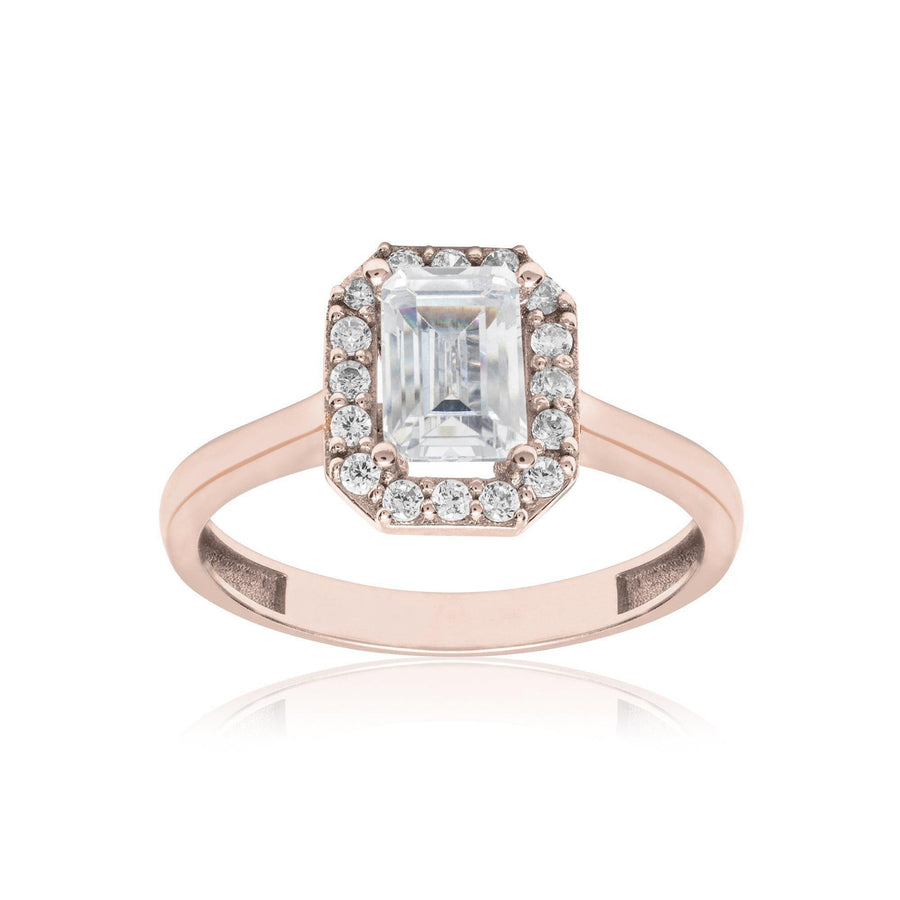 10KT Gold Luxury Emerald Ring 078 Ring Bijoux Signé Luxo 5 ROSE GOLD 