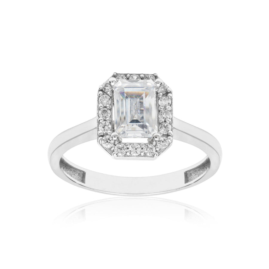 10KT Gold Luxury Emerald Ring 078 Ring Bijoux Signé Luxo 5 WHITE GOLD 
