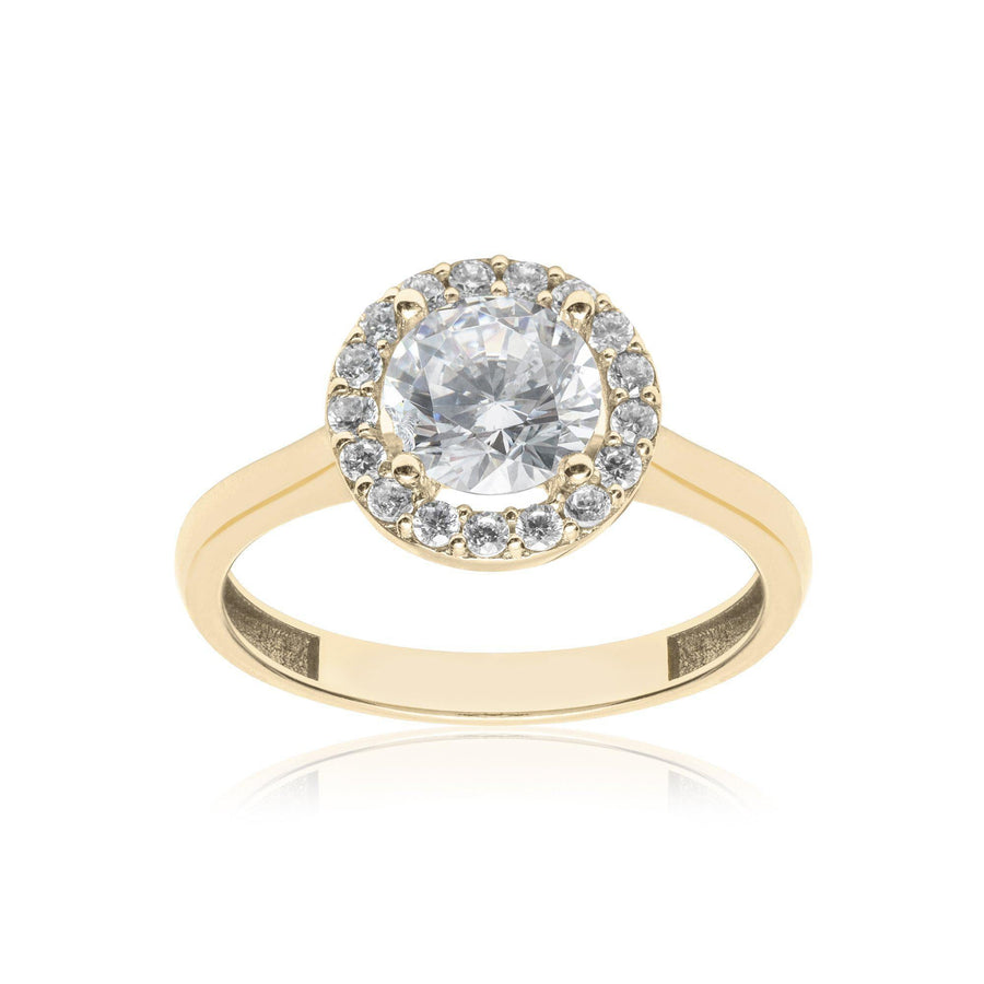 10KT Gold Luxury Round Ring 080 Ring Bijoux Signé Luxo 5 YELLOW GOLD 
