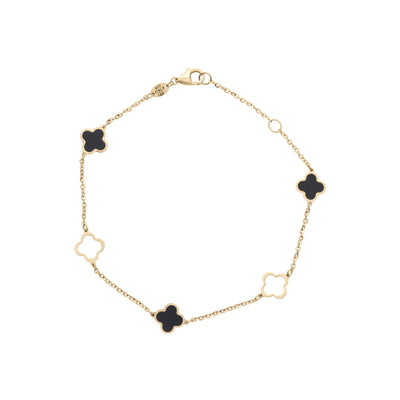 10KT Gold Mini Clover Bracelet