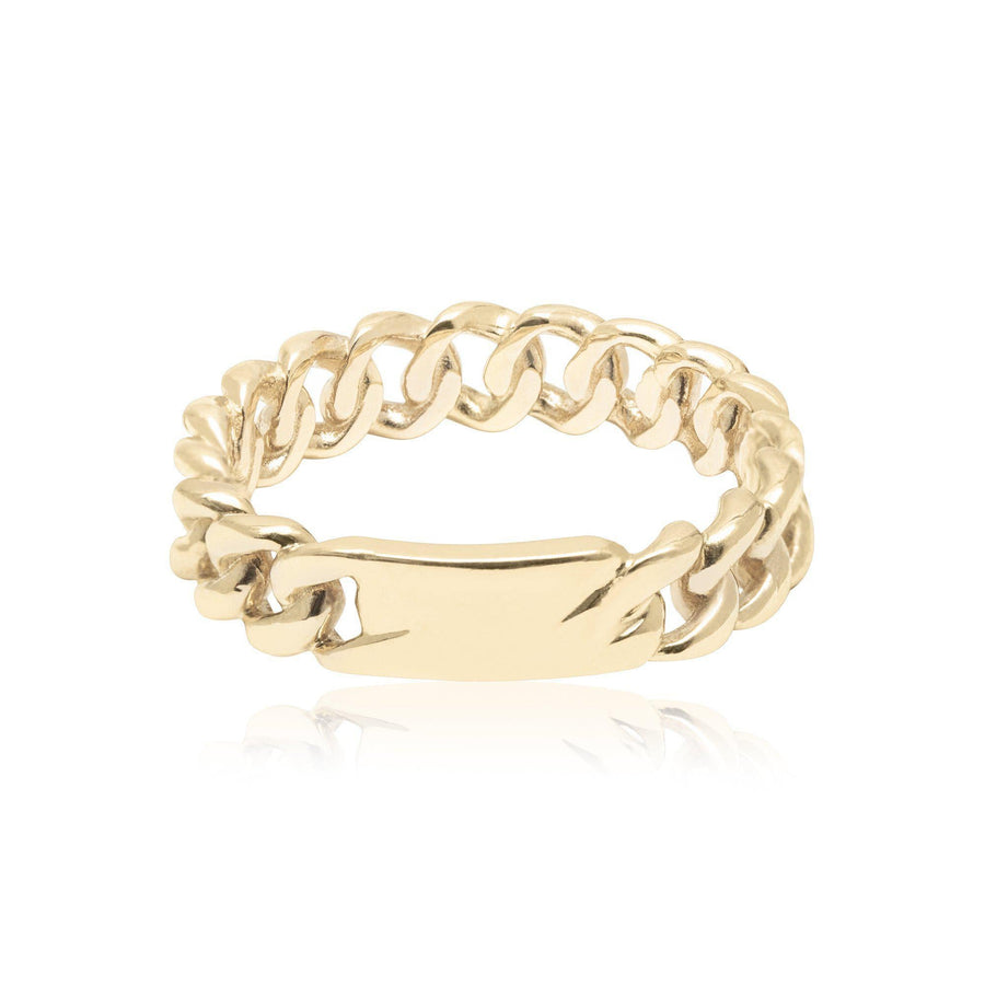 10KT Gold Mini Cuban Ring 082 Ring Bijoux Signé Luxo 5 YELLOW GOLD 