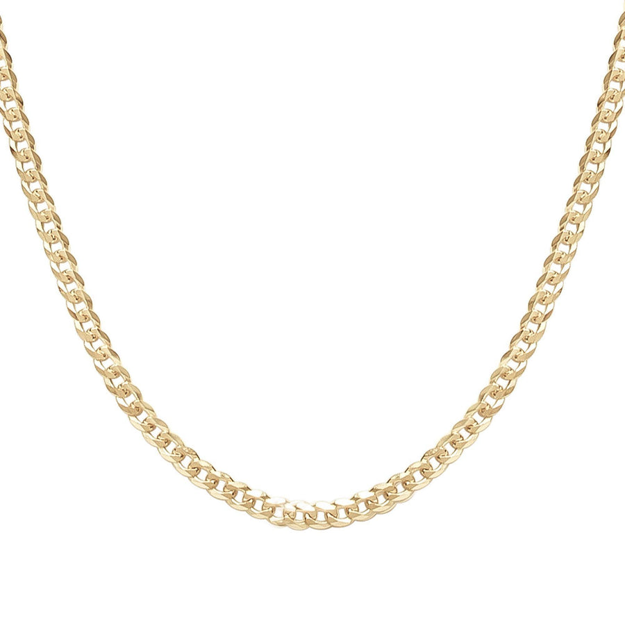 10KT Gold Mini Gentle Curb Chain 006 Bijoux Signé Luxo 