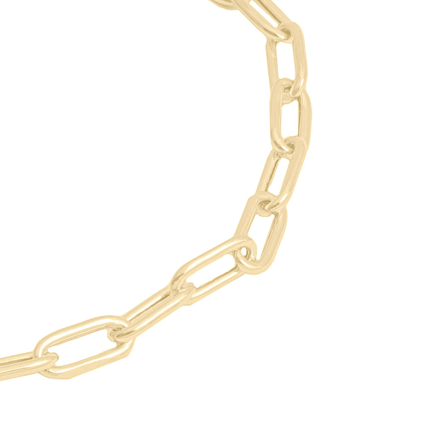 10KT Gold Paperclip Bracelet 020 Bracelet Bijoux Signé Luxo Yellow 3MM 