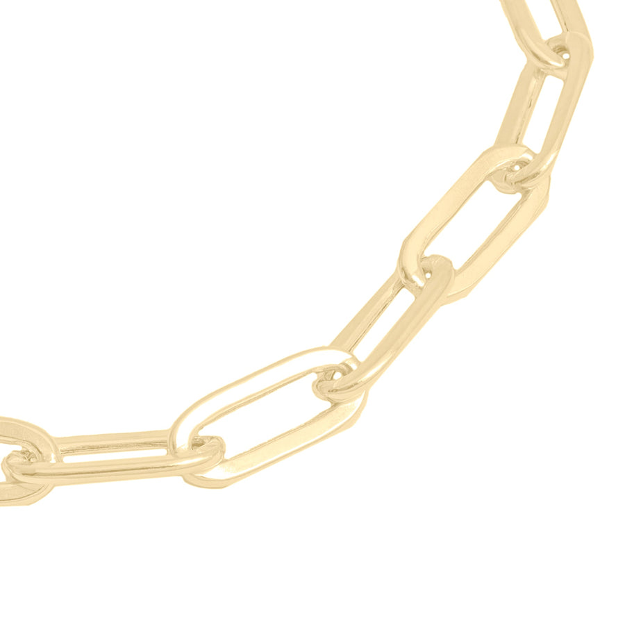 10KT Gold Paperclip Bracelet 020 Bracelet Bijoux Signé Luxo Yellow 5MM 