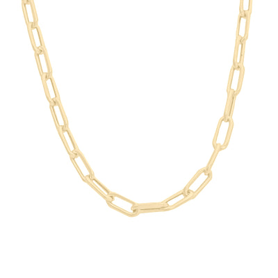 10KT Yellow Gold Paperclip Necklace