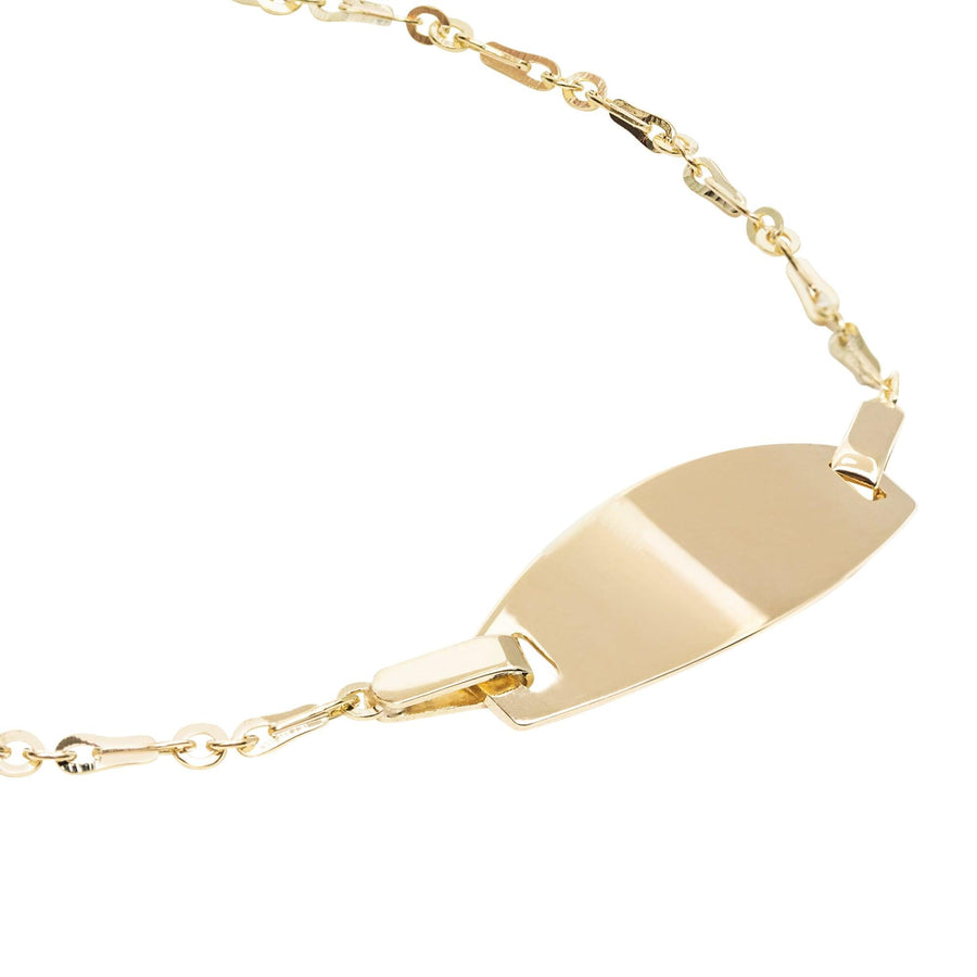 10KT Gold Pinzetta Baby Id Bracelet 005 Bijoux Luxo 