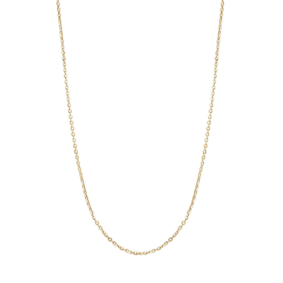 10KT Gold Rolo Chain 007 Necklace Bijoux Signé Luxo 1.3 mm Yellow 16"
