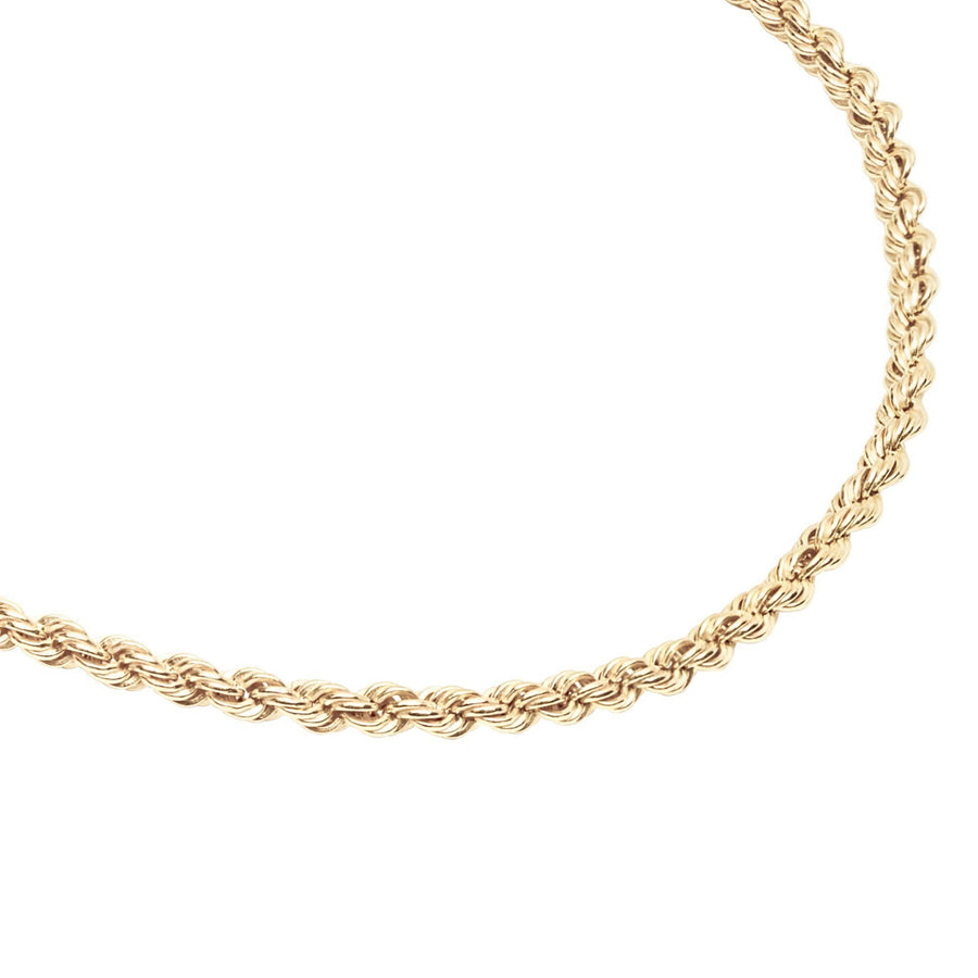 10KT Gold Rope Bracelet 057 Bracelet Bijoux Signé Luxo 