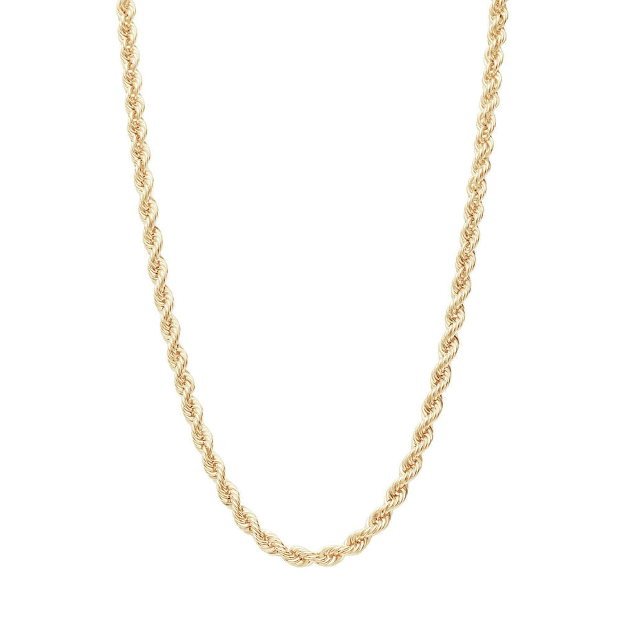 10KT Gold Rope Chain 002 Bijoux Signé Luxo 3.3 mm 18" 