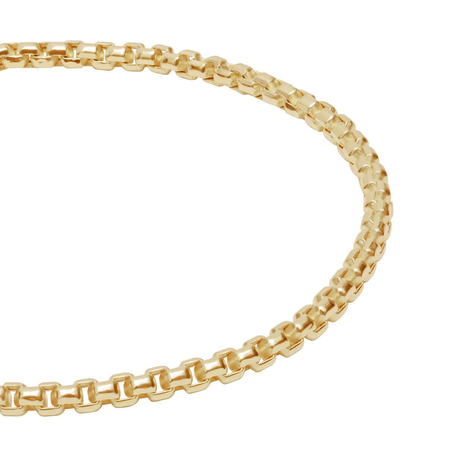 10KT Gold Round Box Bracelet 009 Bracelet Bijoux Signé Luxo 