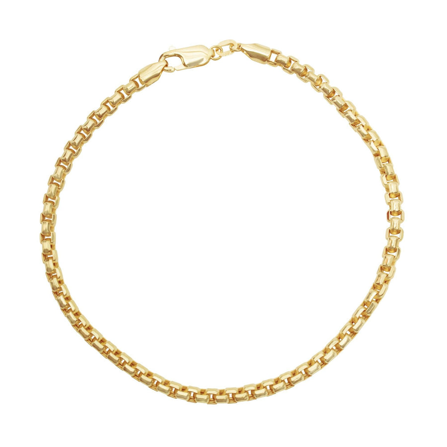 10KT Gold Round Box Bracelet 009 Bracelet Bijoux Signé Luxo 