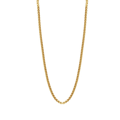 10KT Yellow Gold Round Box Chain