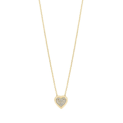 10KT Gold Single Heart Necklace