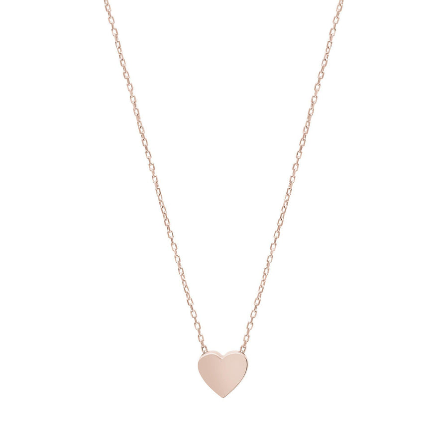 10KT Gold Single Heart Necklace 011 Necklace Bijoux Signé Luxo Rose Gold 