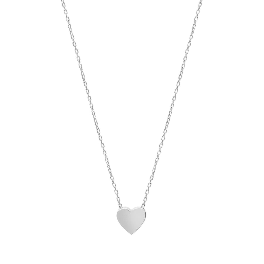 10KT Gold Single Heart Necklace 011 Necklace Bijoux Signé Luxo White 