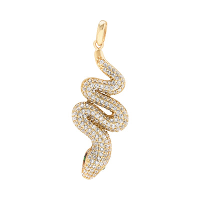10KT Yellow Gold Snake Pendant