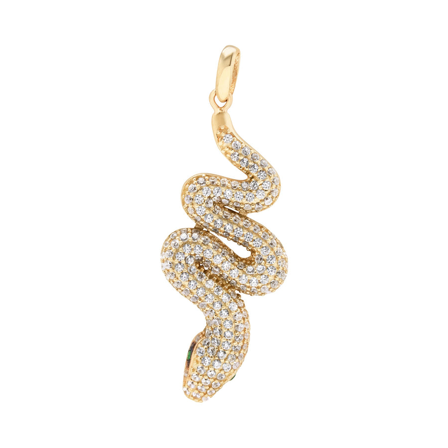 10KT Gold Snake Pendant 056 Pendant Bijoux Signé Luxo 