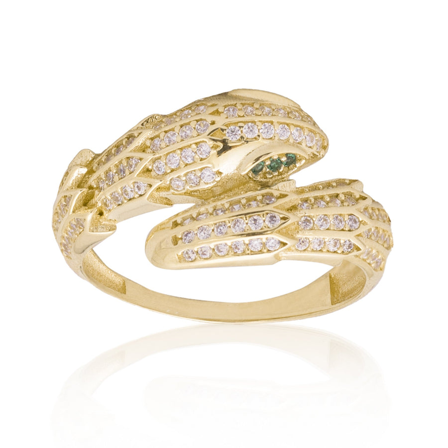 10KT Gold Snake Ring 144 Ring Bijoux Signé Luxo 