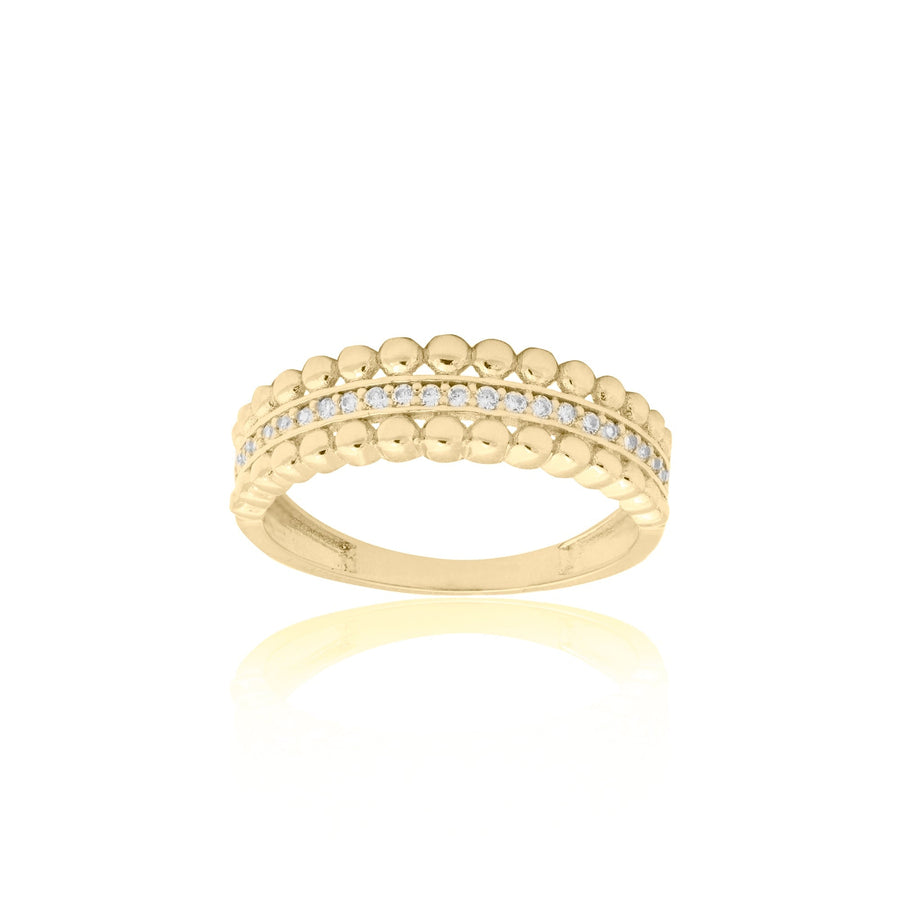 10KT Gold Stackable Cubic Ring 142 Ring Bijoux Signé Luxo 