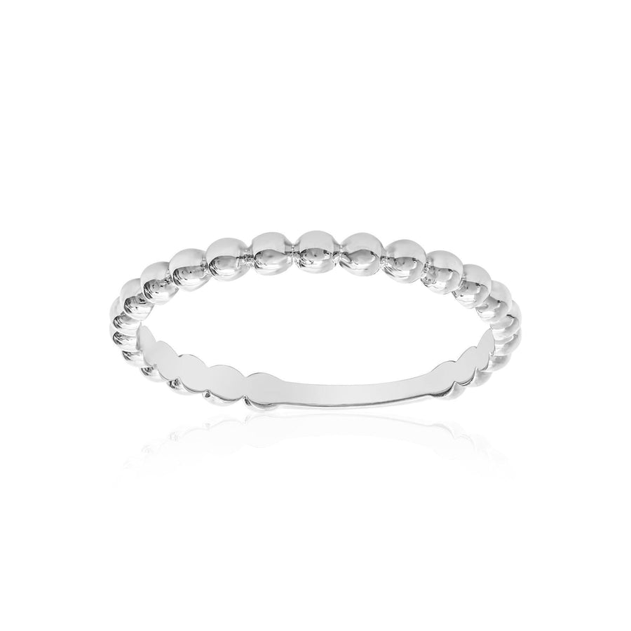 10KT Gold Stackable Ring 013 Ring Bijoux Signé Luxo 5 WHITE GOLD 
