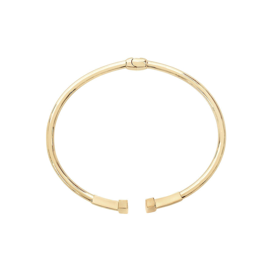 10KT Gold T Bangle 064 Bracelet Bijoux Signé Luxo 