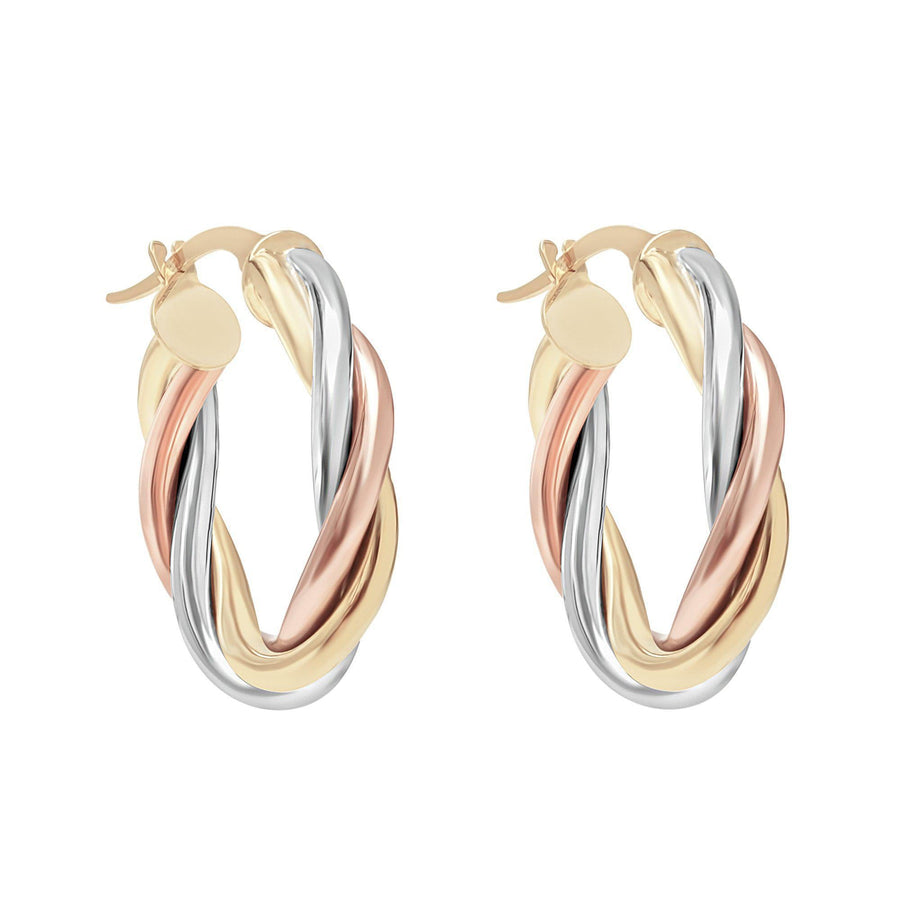 10KT Gold Venus Hoops 047 Earrings Bijoux Signé Luxo 