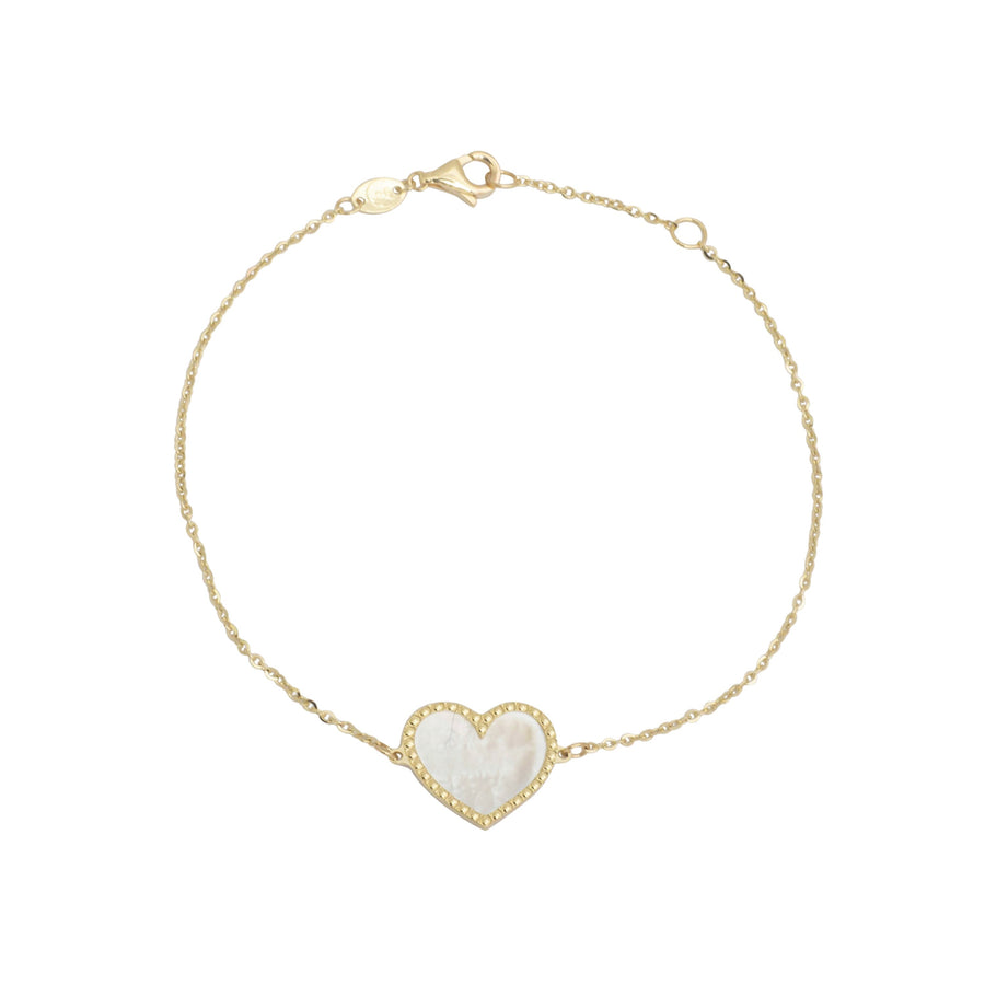 10KT Gold Vintage Heart Bracelet 110 Bracelet Bijoux Signé Luxo 
