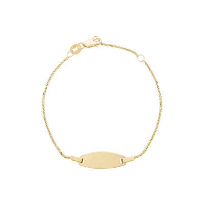 10KT Gold Wheat Baby Id Bracelet