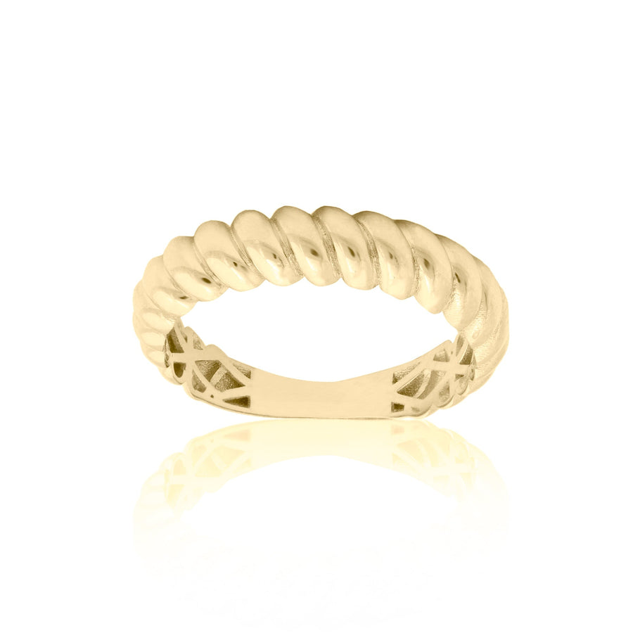 10KT Mini Croissant Ring 137 Ring Bijoux Signé Luxo 5 