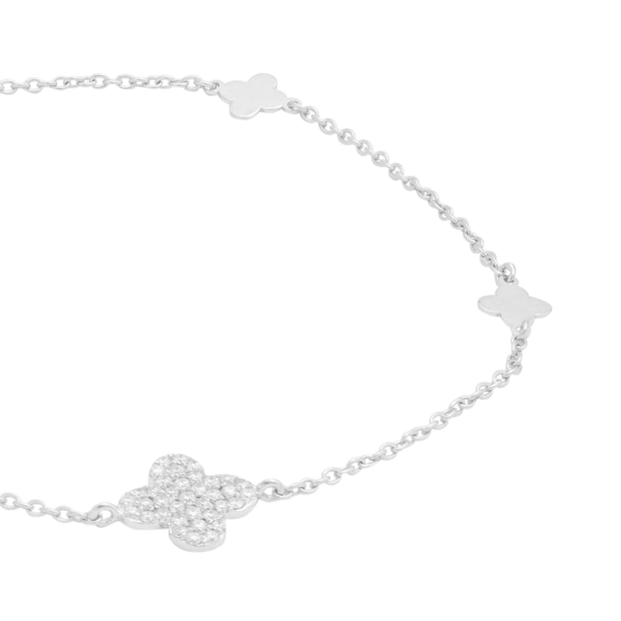 14KT Clover Diamond Bracelet Bracelet Bijoux Luxo 