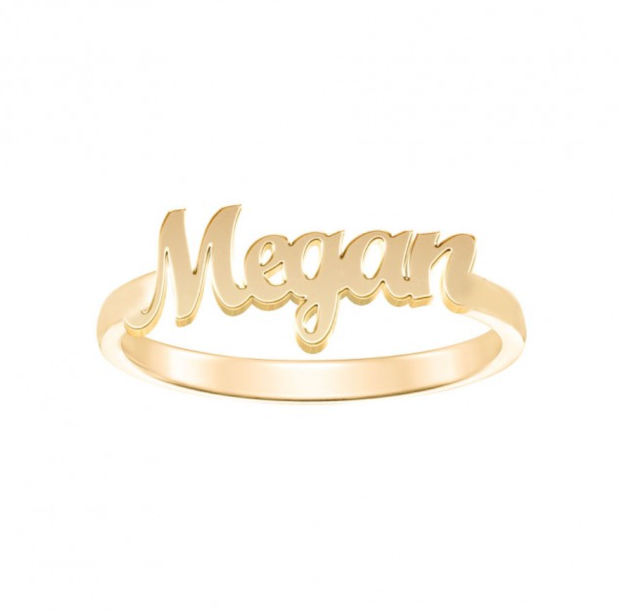 14KT Gold 10KT Gold Personalized Name Ring 006 Ring Bijoux Signé Luxo Yellow 5 10KT