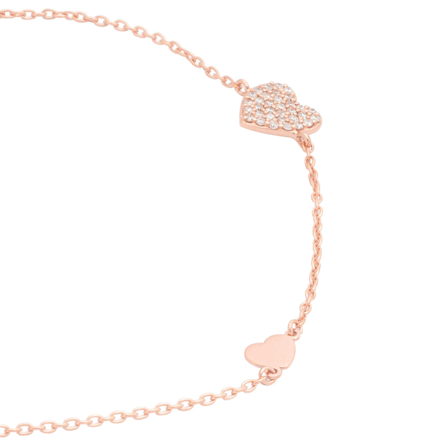 14KT Heart Diamond Bracelet Bracelet Bijoux Luxo 