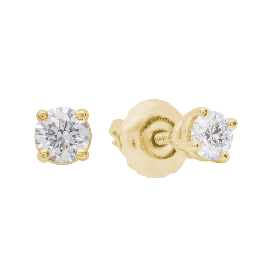 14KT Round Brilliant Certified Lab Created Diamond Stud Earrings Earrings Bijoux Luxo 