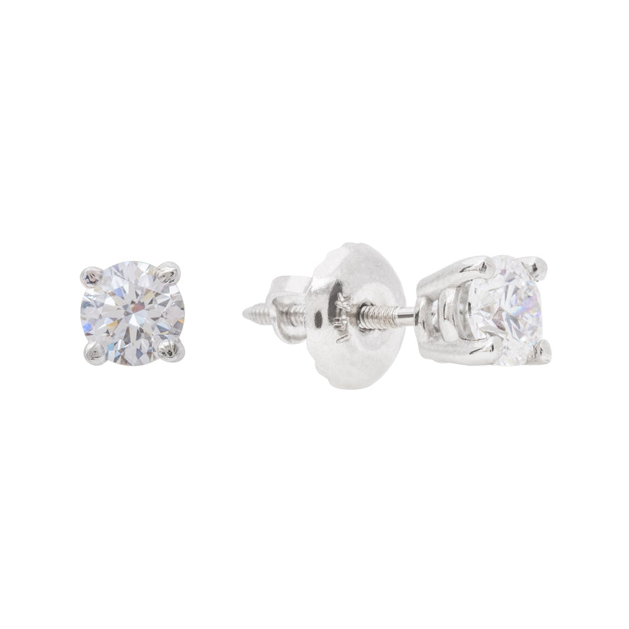 14KT Round Brilliant Certified Lab Created Diamond Stud Earrings Earrings Bijoux Luxo 